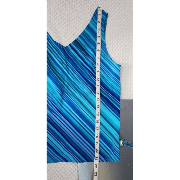 2 pc Virgo Petite Womens‎ 6P Sheer Blouse Long Sleeves Turquoise Shell Buttons - Picture 9 of 16